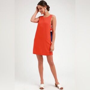 Lulus Joyful Tie-Back Mini Dress NWT